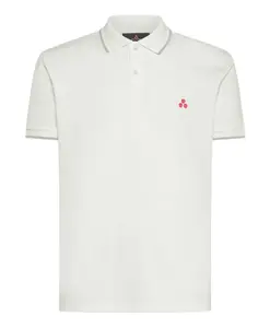 Белая рубашка-поло с вышитым логотипом. Peuterey, белый