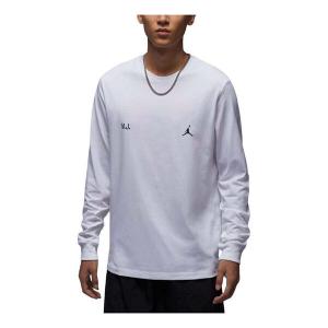 Футболка с рисунком полета футболка с длинным рукавом азиатские размеры Air Jordan, белый