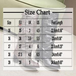 Женские сапоги до колена с широким голенищем, с отворотом, на среднем каблуке, с пряжками, готические, для рейва, стиль милитари, для езды Generic, Brown