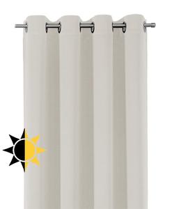 Плотная штора BEAUTEX с люверсами, плотная штора на люверсах, непрозрачная и затемняющая (кремовый 140х175 см), бежевый