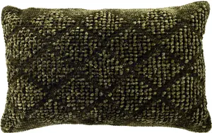 Декоративная подушка Elio 40x60 см, зеленая, клетчатая Dutch Decor