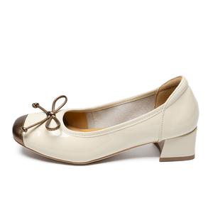 Женские повседневные туфли 4 см бежевые ZHR