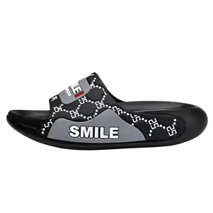 TAFN Мужские противоскользящие тапочки с устойчивостью к истиранию 2140 Letter-Black, цвет 2140 Letter-Black