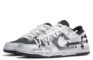 Кроссовки Nike Dunk Skateboarding Shoes Men Low-top Silver/Grey, серебряный