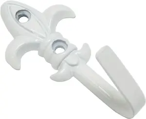 GARDINIA крючки для галстука "декоративные крючки (крючки для галстука) лилия", (2 шт.), для сбора и драпировки Л: 5,5 см, белый