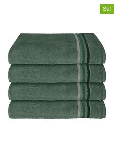 Schiesser Набор из 4 полотенец "Skyline" темно-зеленого цвета
