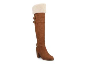 Ботинки Journee Alyza Over-the-Knee Boot, светло-коричневый