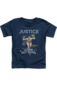 Футболка с коротким рукавом DC Comics для малышей Gildan, темно-синий