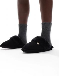 Туфли-мюли на подкладке Hunter черного цвета