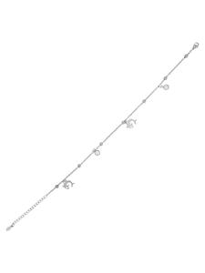 Adeliás Женский кулон из нержавеющей стали с жемчужиной, серебристый