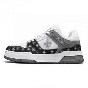 NFL Кроссовки для скейтбординга TR Neo New Orleans Saints, устойчивые к истиранию, с низким верхом, унисекс, белые, серые