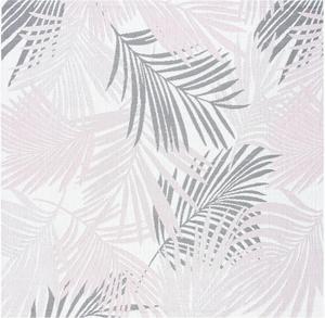 Ковер SAFAVIEH, 201 x 201 см, Washable Rug Outdoor Courtyard Collection - Ivory & Pink, без линьки и легкий в уходе, идеален для патио, заднего двора, прихожей (CY8837-56212)