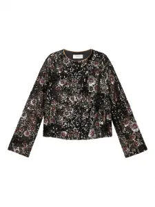 Пиджак, украшенный пайетками MALIPARMI, черный