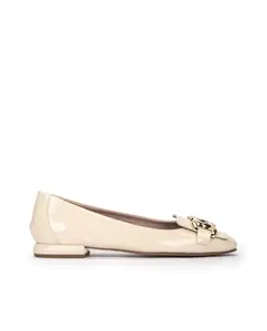 Женские балетки с орнаментом на союзке Pedro Miralles, бежевый