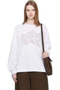 Футболка с длинными рукавами с принтом «Geoff sacai», белый