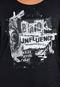 Топ с длинными рукавами COLLAGE PRINT AND Angel of Style, черный