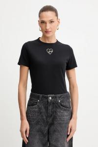 Хлопковая футболка Boss Orange, черный