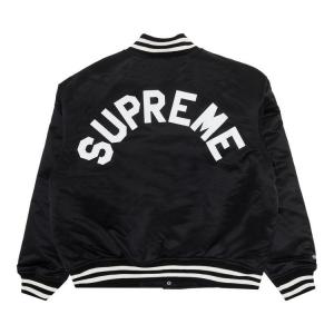 Куртка Supreme x Mitchell & Ness Satin Varsity Jacket, Black