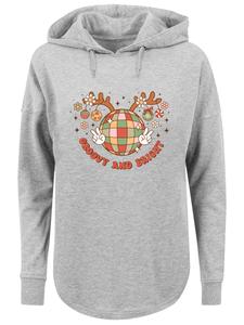 Толстовка F4NT4STIC Groovy And Bright Christmas Disco Deer, mottled grey