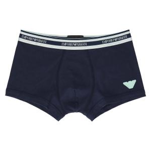 Боксерские шорты EMPORIO ARMANI с блестящей лентой и логотипом, застежка спереди, европейский размер.