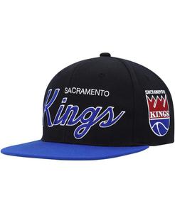 Мужская черная кепка Snapback Sacramento Kings Hardwood Classics MVP Team Script 2.0 Mitchell & Ness