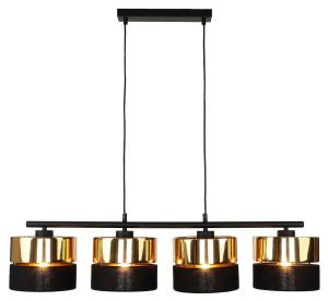 Подвесной светильник Licht-Erlebnisse NESKE, черный - золотой - металл - текстиль - 20 x 95 x 94 см