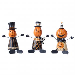 Фигурка Melrose International Jack O Lantern, 3 штуки, оранжевый / черный