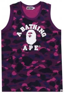Майка BAPE Color Camo College Tank Top, фиолетовый