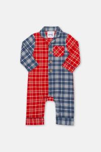 Комбинезон в клетку Baby Hotchpotch Kite, красный