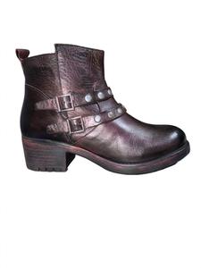 Женские мотосапоги Buffalo в металлическом бордовом цвете Eric michael