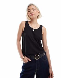 ONLY свободная майка черного цвета