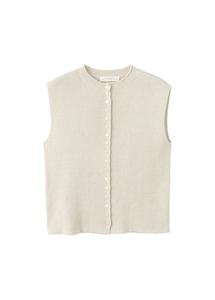 MANGO Вязаный жилет 'Blakely' в цвете Kitt