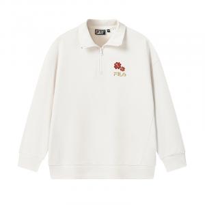 Оригинальный свитшот унисекс парового белого цвета Steam White FILA, белый