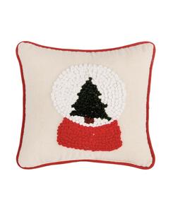 Декоративная мини-подушка Снежный шар: Рождественская елка, французский узел, 20 x 20 см C&F Home, Beige/khaki