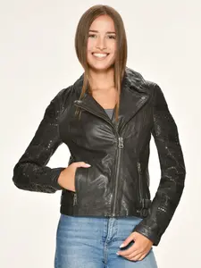 Кожаная куртка Maze "Туба", черный