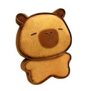 Плюшевая кукла Creative Toast Capybara в виде подвески высотой 17см/30см/50см MAOGEGE, Caramel