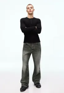 Джинсы-Клеш Bershka, Mottled Dark Grey