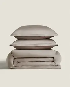 (300 нитей) пододеяльник из сатина Zara Home, бежевый