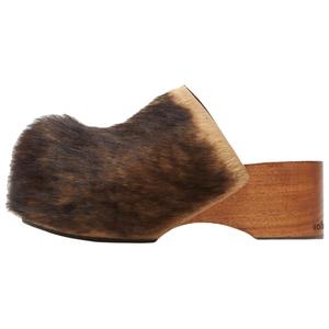 Закрытые тапочки женские коричневые Acne Studios