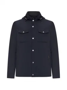 Куртка Fenzi с капюшоном на пуговицах Moorer, синий