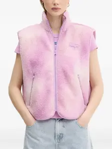 Флисовый жилет с принтом тай-дай HUGO, розовый