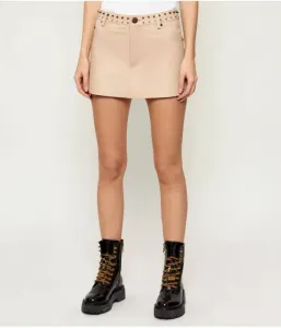 Кожаная юбка Слоун One Teaspoon, бежевый