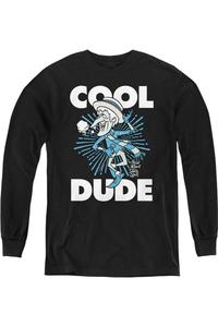 Молодежная толстовка с длинным рукавом "Крутой Санта" из фильма "Год без Рождества" Gildan, черный