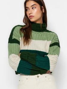 Свитер Trendyol, Petrol/Pastel green/Dark green