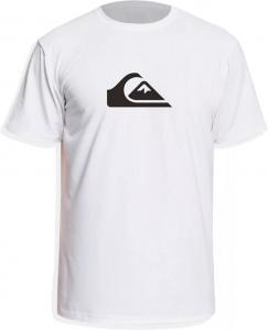 Мужской рашгард Quiksilver Solid Streak с короткими рукавами, белый