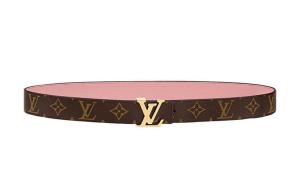 Женский кожаный ремень Louis Vuitton, коричневый/розовый