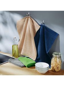 Erwin Müller Набор из махровых кухонных полотенец, 2 штуки, темно-синего цвета