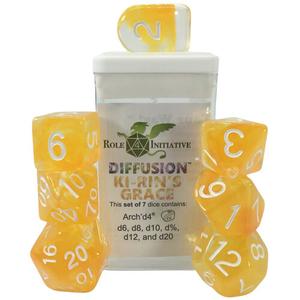 Аксессуары Role 4 Initiative R4I Dice w/ Arch'd4: Diffusion - Ki-Rin's Grace (7)