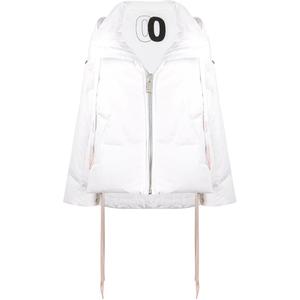 KHRISJOY Женская белый пуховик с флисовой подкладкой, White