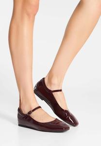 Балетки с ремешком MAYA Woden, бордовый